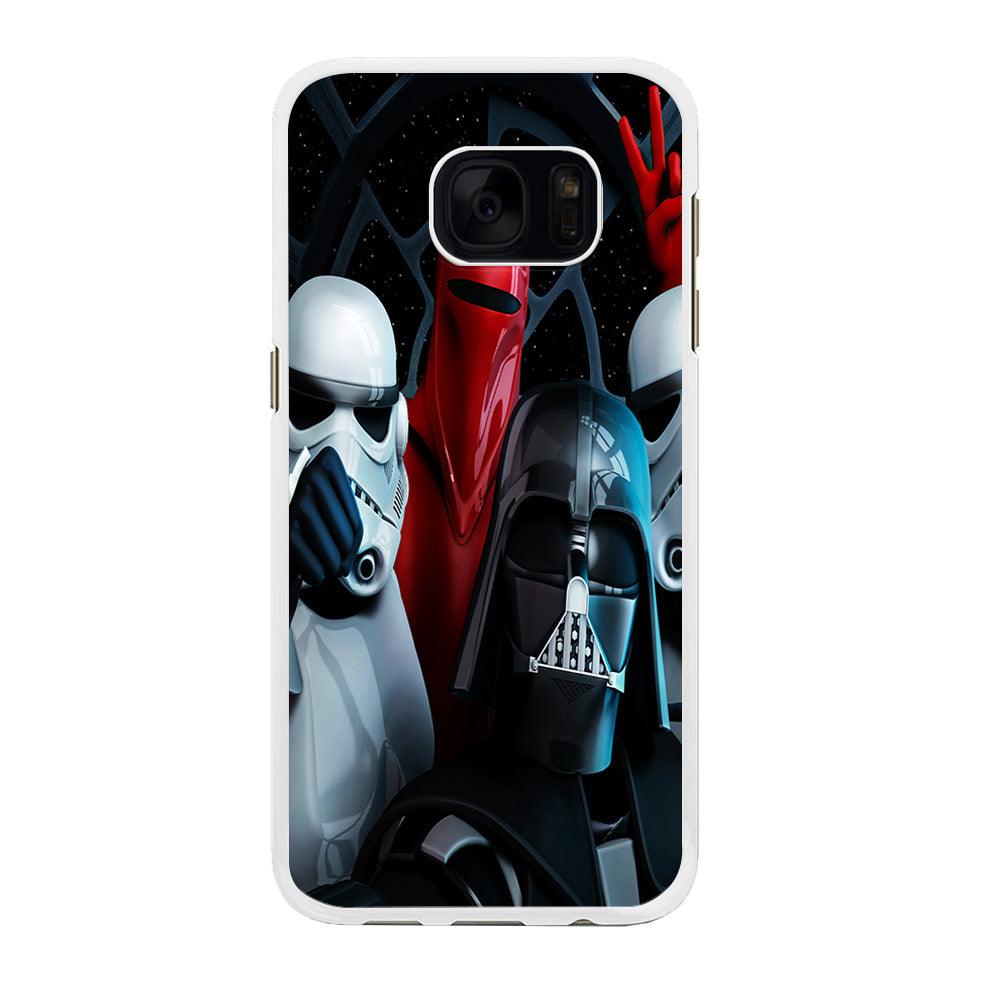 Star Wars Darth Vader Selfie Samsung Galaxy S7 Case-Rubber / White (2D Case)-Xtracase