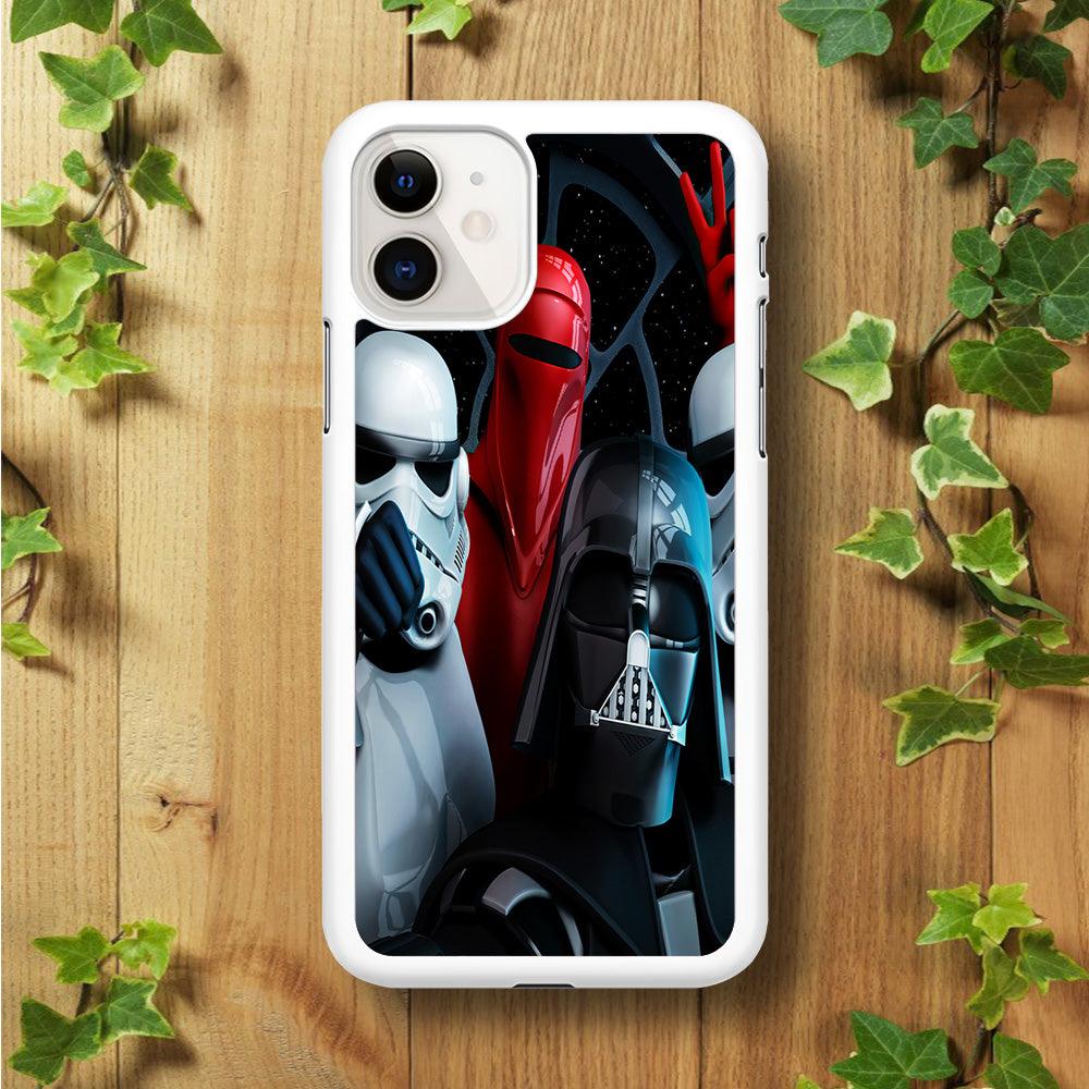 Star Wars Darth Vader Selfie iPhone 11 Case-Rubber / White (2D Case)-Xtracase
