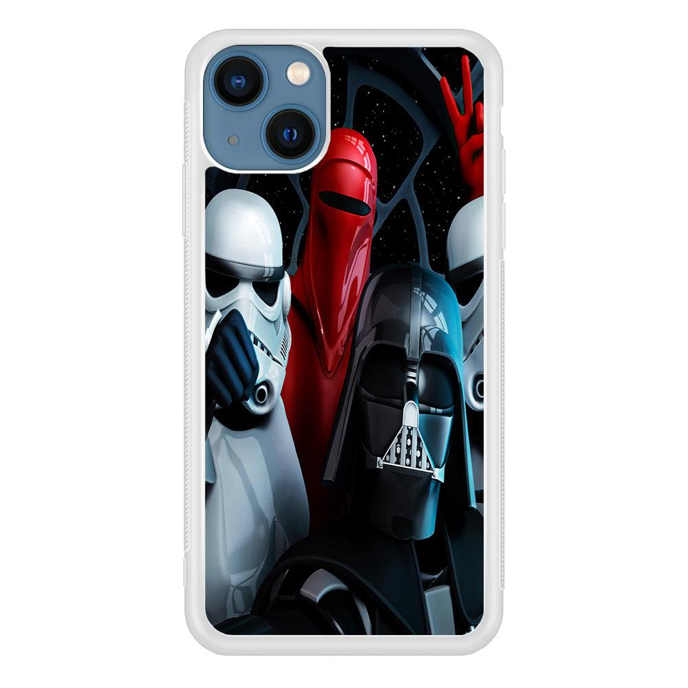 Star Wars Darth Vader Selfie iPhone 13 Pro Case-Rubber / White (2D Case)-Xtracase