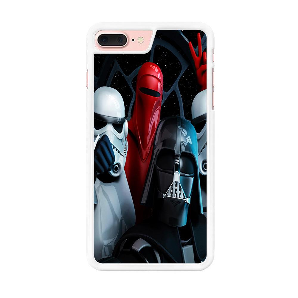 Star Wars Darth Vader Selfie iPhone 7 Plus Case-Rubber / White (2D Case)-Xtracase