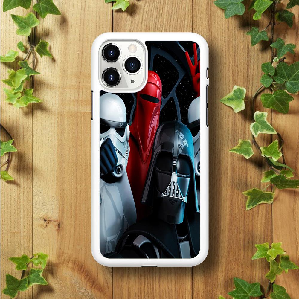 Star Wars Darth Vader Selfie iPhone 11 Pro Max Case-Rubber / White (2D Case)-Xtracase