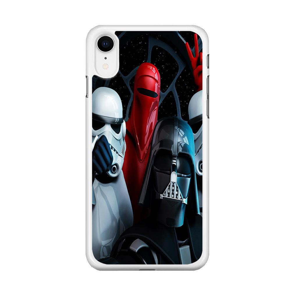 Star Wars Darth Vader Selfie iPhone XR Case-Rubber / White (2D Case)-Xtracase