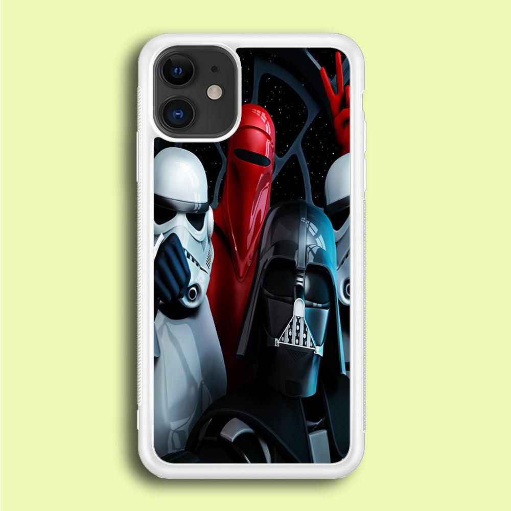 Star Wars Darth Vader Selfie iPhone 12 Case-Rubber / White (2D Case)-Xtracase