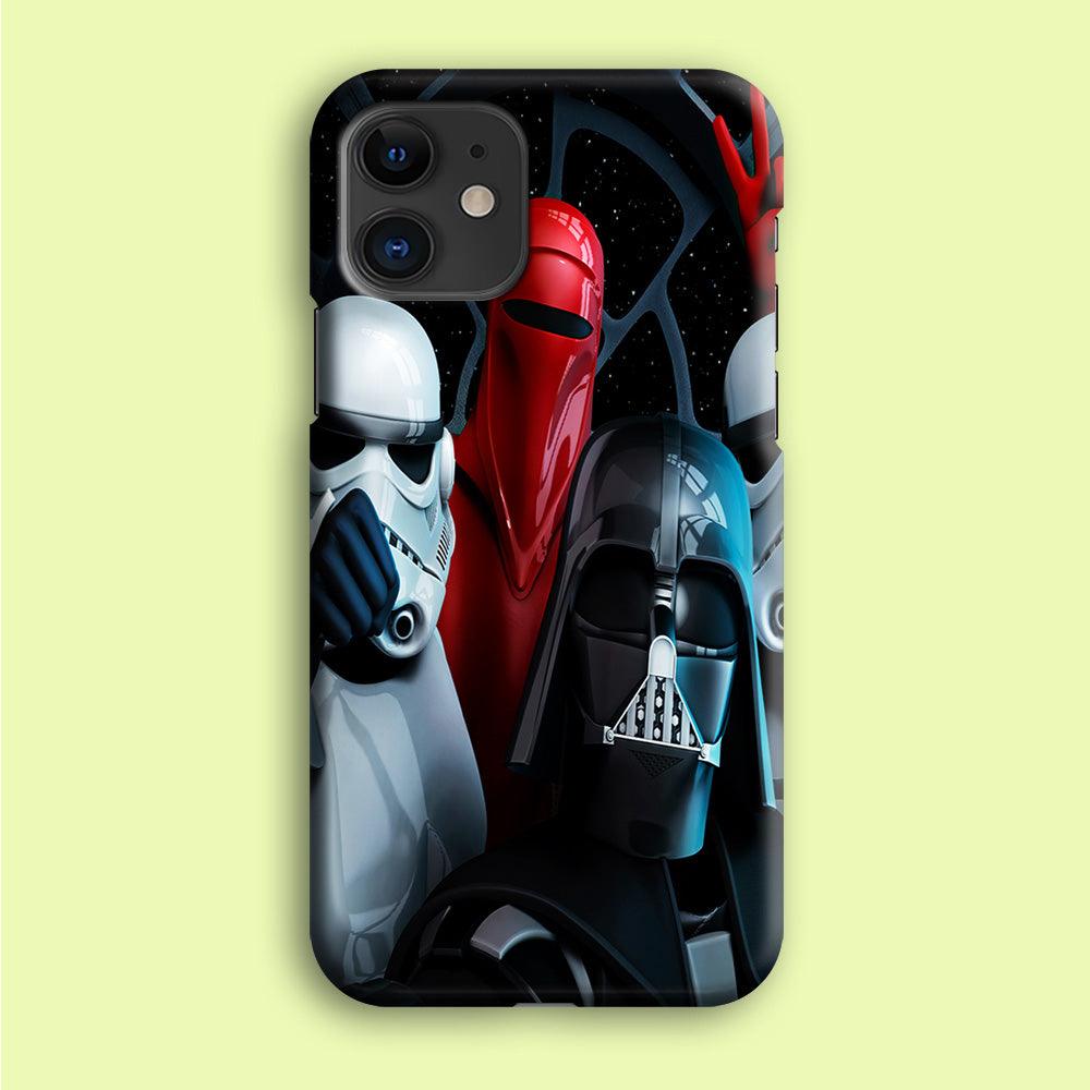 Star Wars Darth Vader Selfie iPhone 12 Case-Rubber / Black (2D Case)-Xtracase