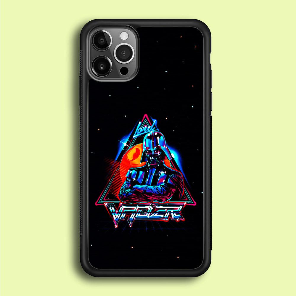 Star Wars Lord Vader iPhone 12 Pro Max Case-Rubber / Black (2D Case)-Xtracase