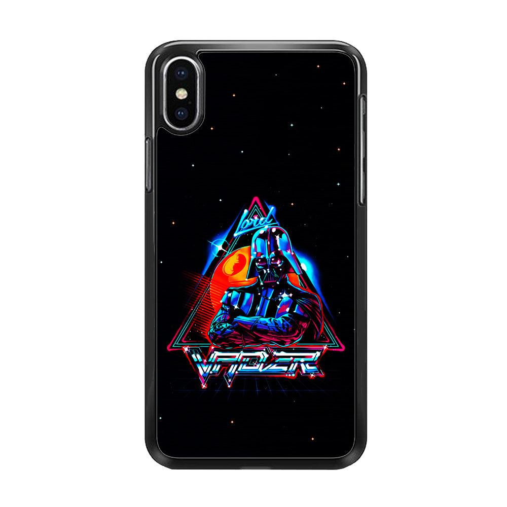 Star Wars Lord Vader iPhone Xs Case-Rubber / Black (2D Case)-Xtracase