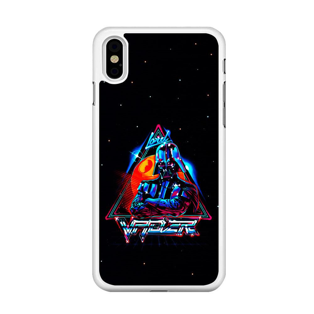 Star Wars Lord Vader iPhone Xs Case-Rubber / White (2D Case)-Xtracase