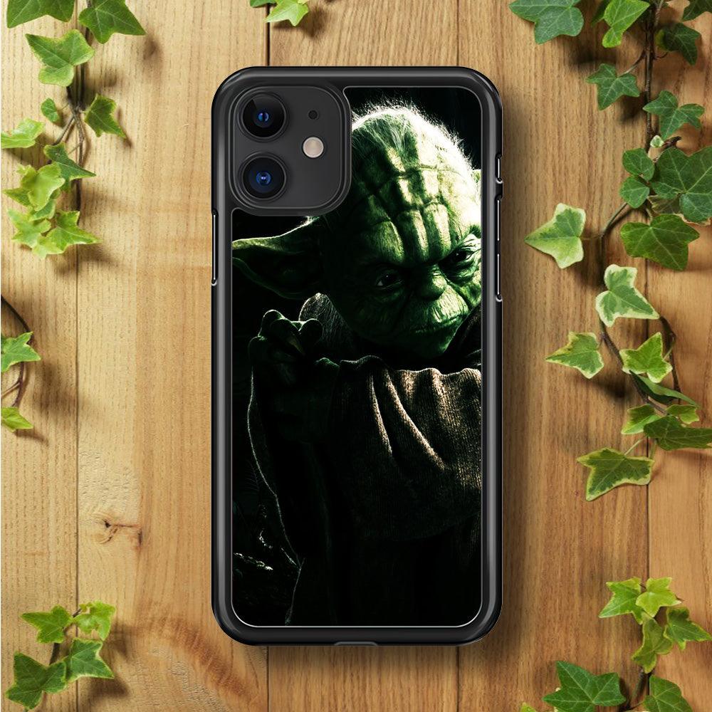 Star Wars Master Yoda iPhone 11 Case-Rubber / Black (2D Case)-Xtracase