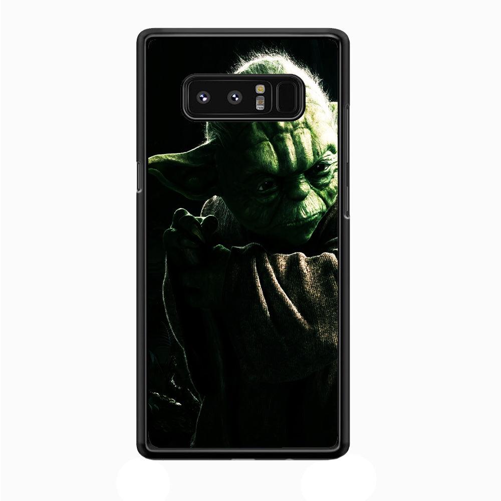Star Wars Master Yoda Samsung Galaxy Note 8 Case-Rubber / White (2D Case)-Xtracase
