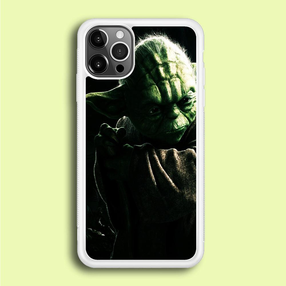 Star Wars Master Yoda iPhone 12 Pro Max Case-Rubber / White (2D Case)-Xtracase