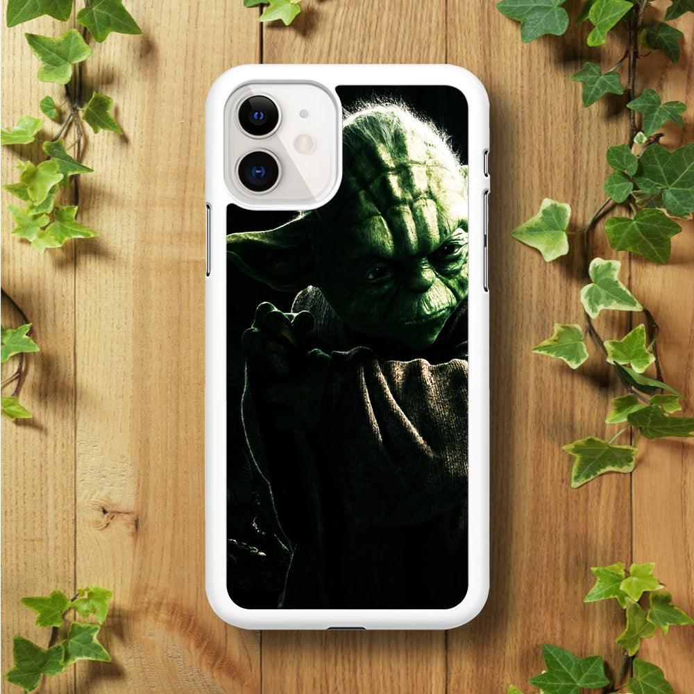 Star Wars Master Yoda iPhone 11 Case-Rubber / White (2D Case)-Xtracase