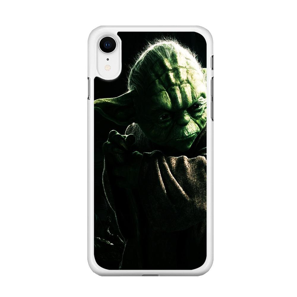 Star Wars Master Yoda iPhone XR Case-Rubber / White (2D Case)-Xtracase
