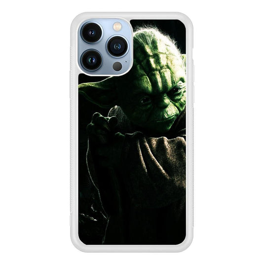 Star Wars Master Yoda iPhone 13 Pro Max Case-Rubber / White (2D Case)-Xtracase