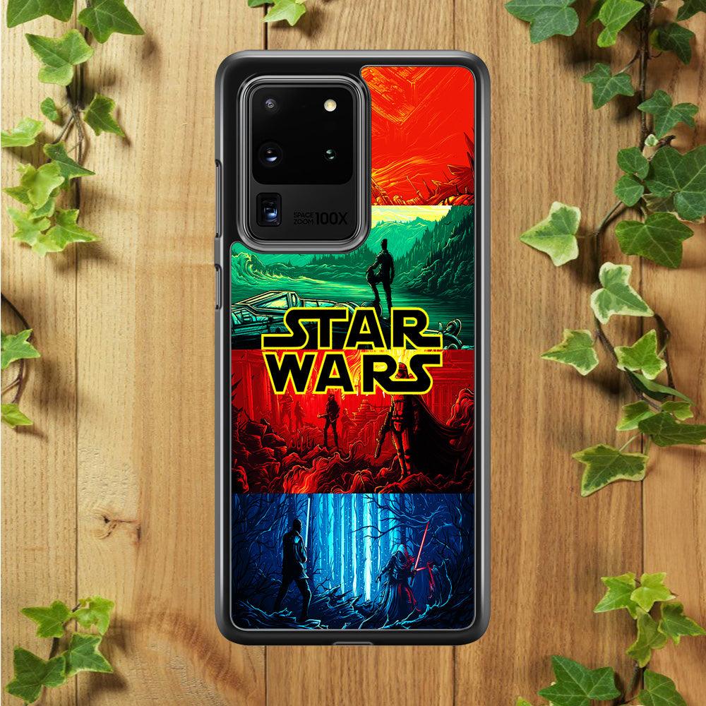 Star Wars Poster Art Samsung Galaxy S20 Ultra Case-Rubber / Black (2D Case)-Xtracase
