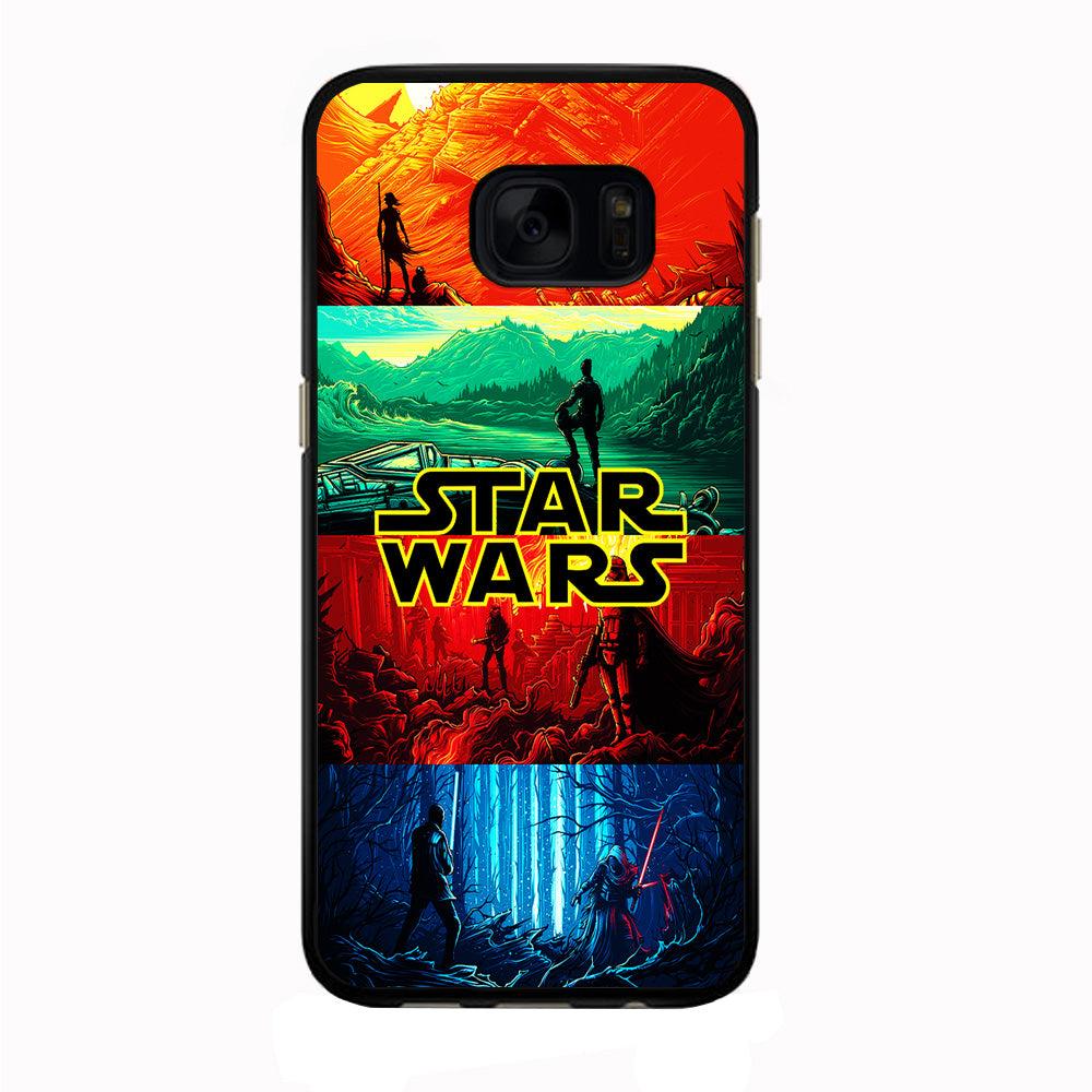 Star Wars Poster Art Samsung Galaxy S7 Case-Rubber / Black (2D Case)-Xtracase