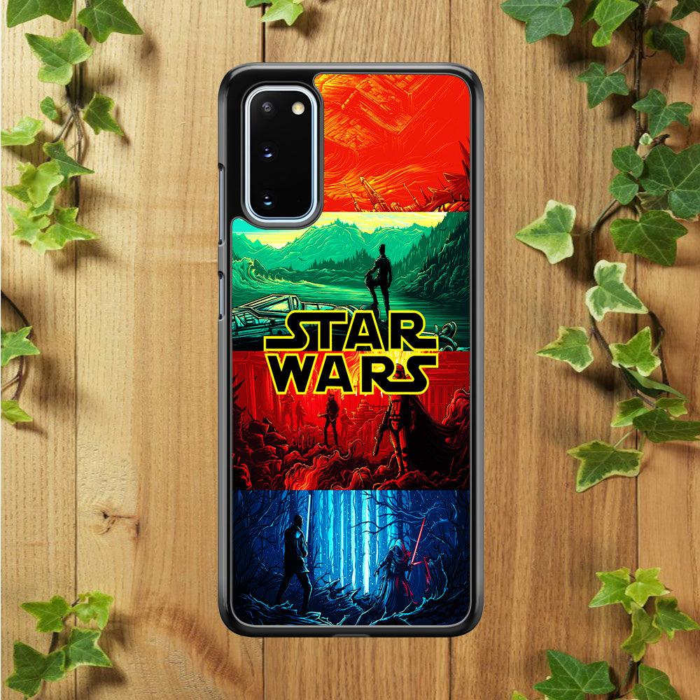 Star Wars Poster Art Samsung Galaxy S20 Case-Rubber / Black (2D Case)-Xtracase