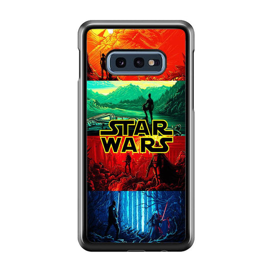 Star Wars Poster Art Samsung Galaxy S10E Case-Rubber / White (2D Case)-Xtracase