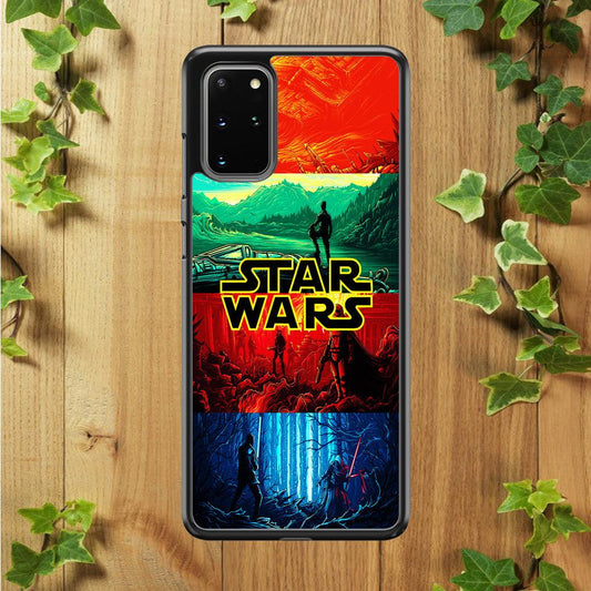 Star Wars Poster Art Samsung Galaxy S20 Plus Case-Rubber / Black (2D Case)-Xtracase