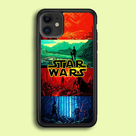 Star Wars Poster Art iPhone 12 Case-Rubber / Black (2D Case)-Xtracase