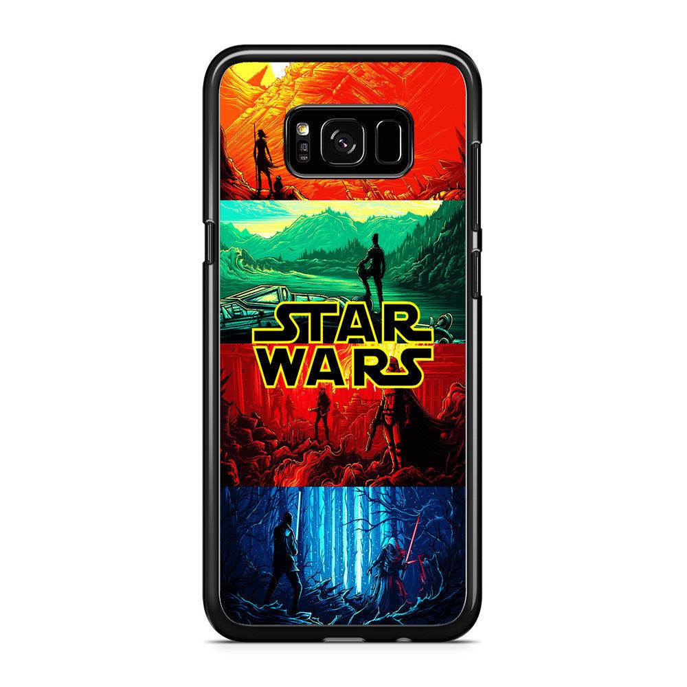 Star Wars Poster Art Samsung Galaxy S8 Case-Rubber / Black (2D Case)-Xtracase
