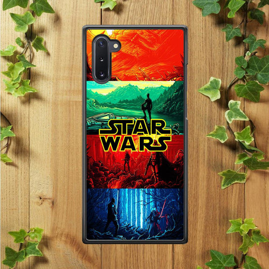 Star Wars Poster Art Samsung Galaxy Note 10 Case-Rubber / Black (2D Case)-Xtracase