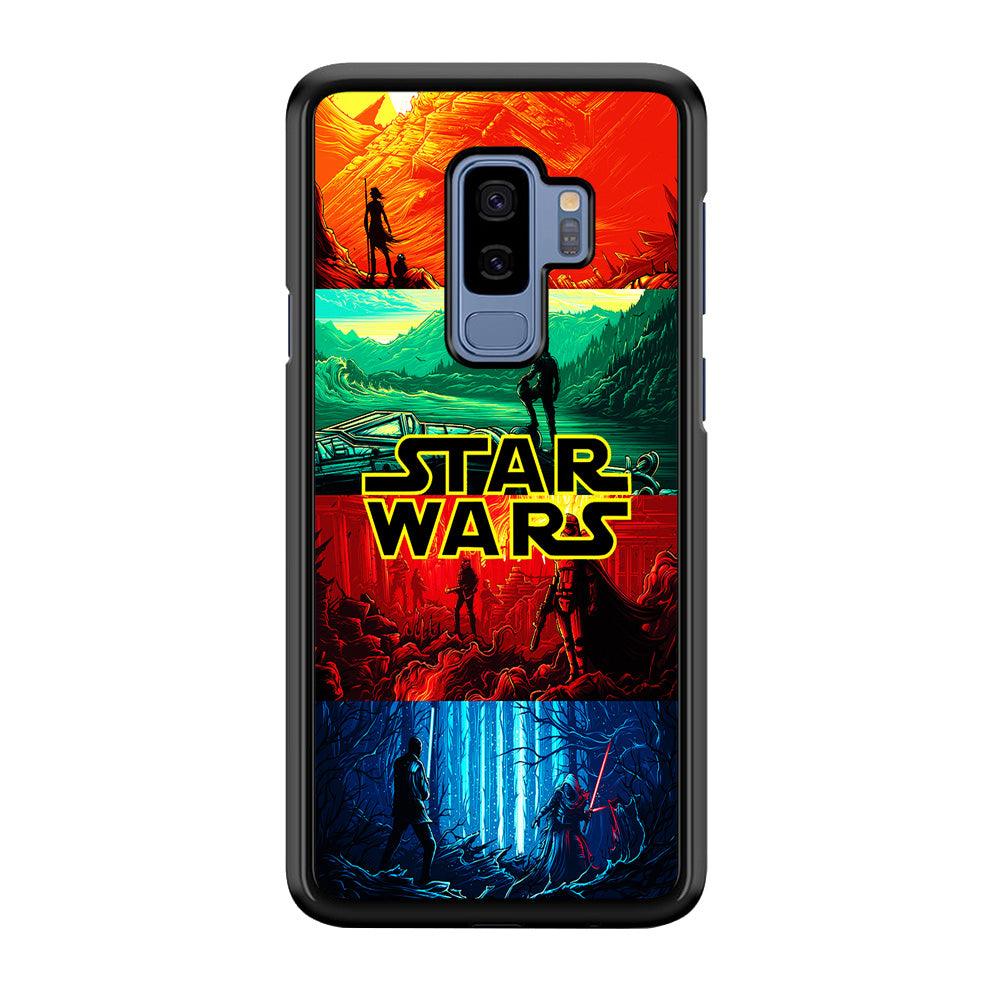 Star Wars Poster Art Samsung Galaxy S9 Plus Case-Rubber / Black (2D Case)-Xtracase