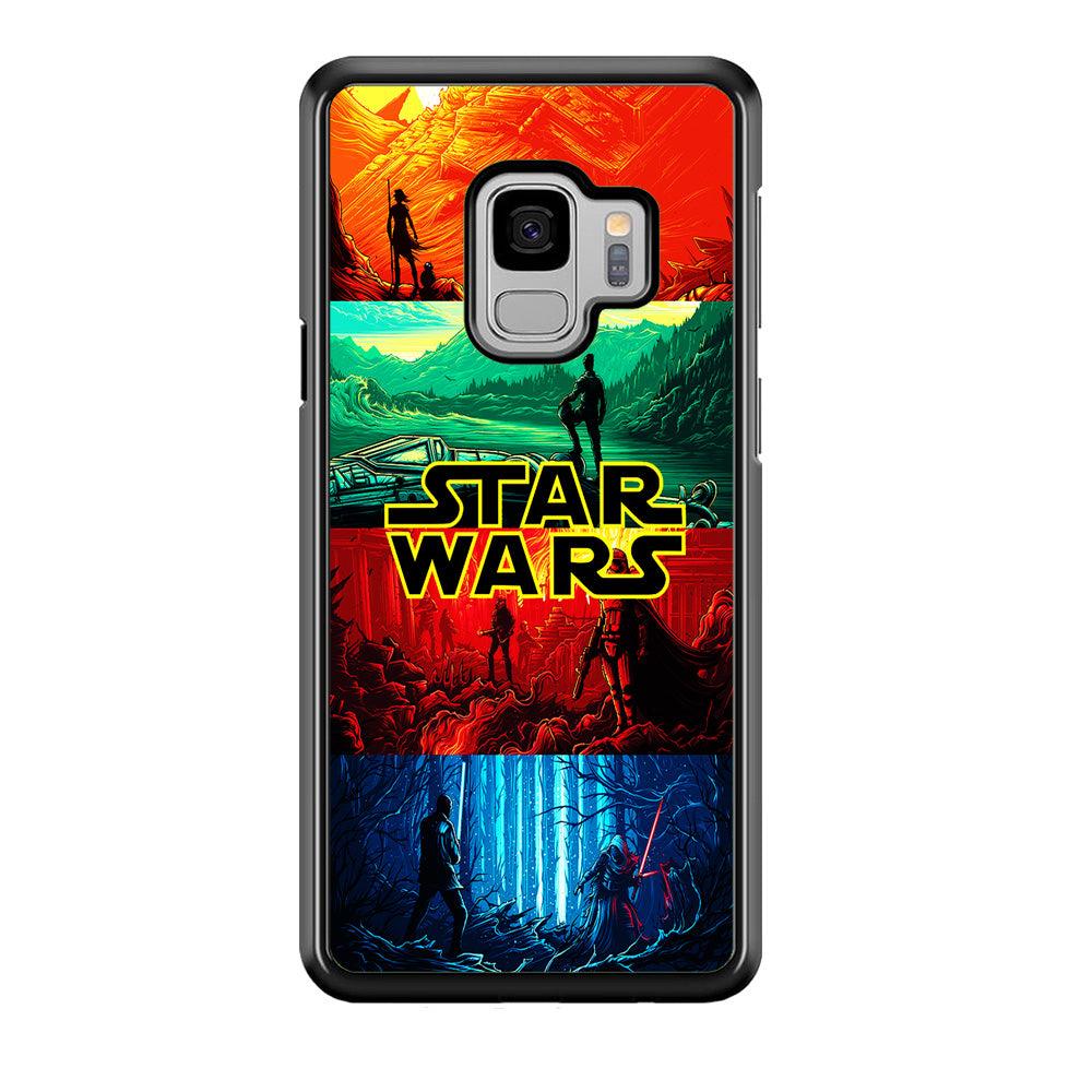 Star Wars Poster Art Samsung Galaxy S9 Case-Rubber / Black (2D Case)-Xtracase