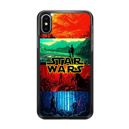 Star Wars Poster Art iPhone Xs Max Case-Rubber / Black (2D Case)-Xtracase