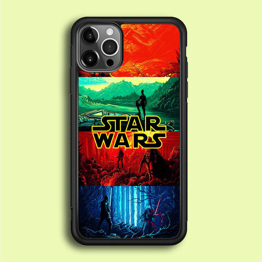 Star Wars Poster Art iPhone 12 Pro Max Case-Rubber / Black (2D Case)-Xtracase