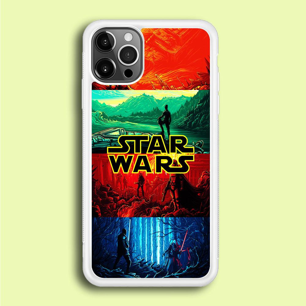 Star Wars Poster Art iPhone 12 Pro Case-Rubber / White (2D Case)-Xtracase
