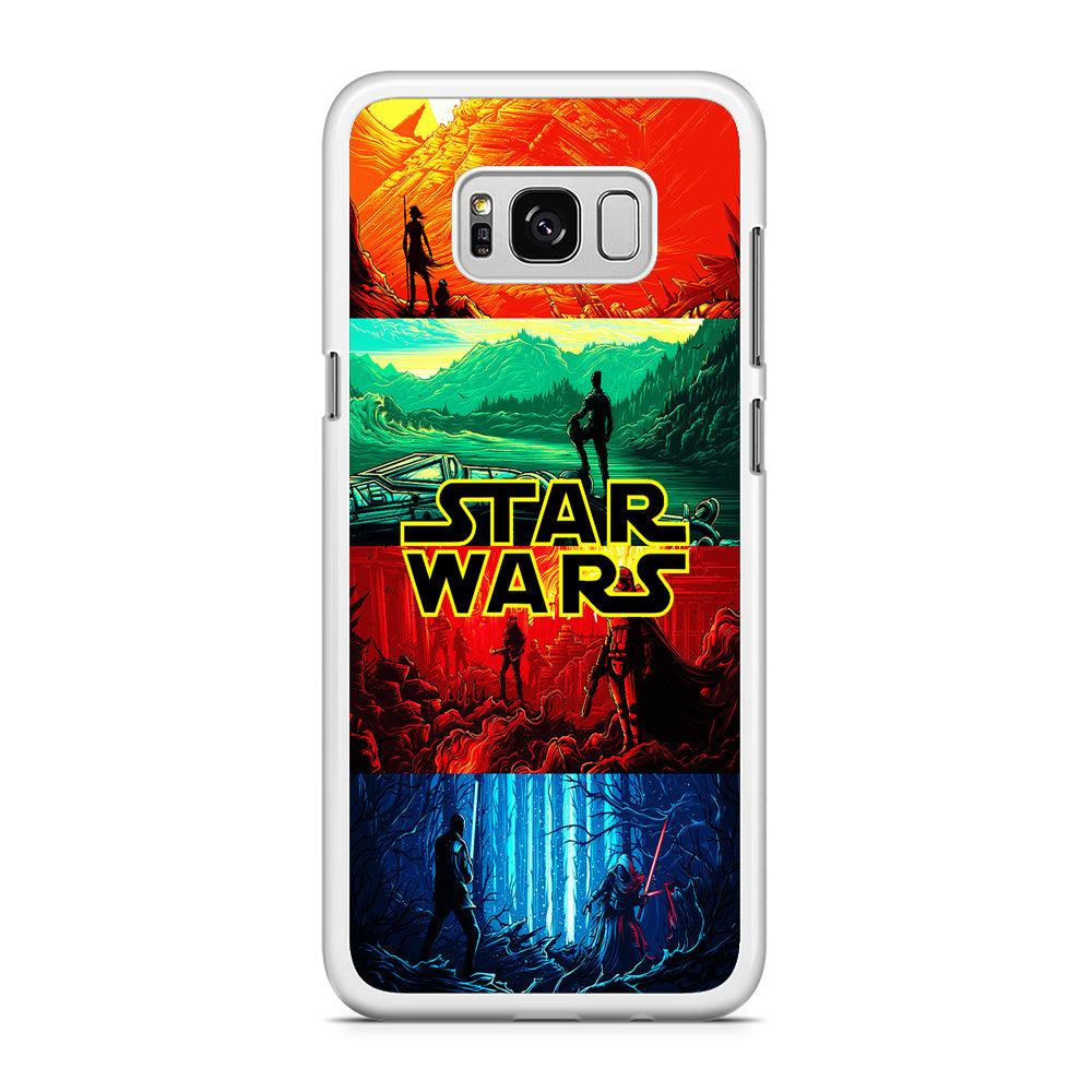 Star Wars Poster Art Samsung Galaxy S8 Case-Rubber / White (2D Case)-Xtracase