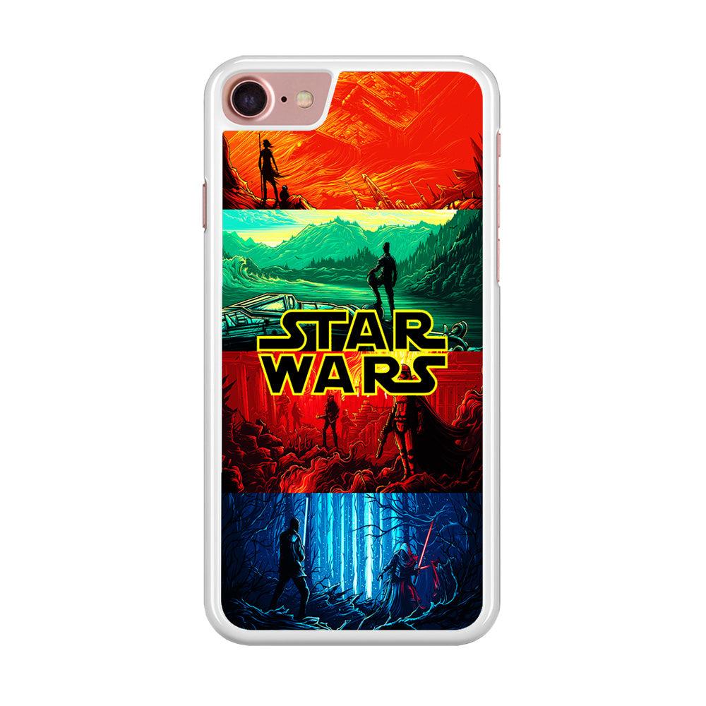 Star Wars Poster Art iPhone SE 2020 Case-Rubber / White (2D Case)-Xtracase