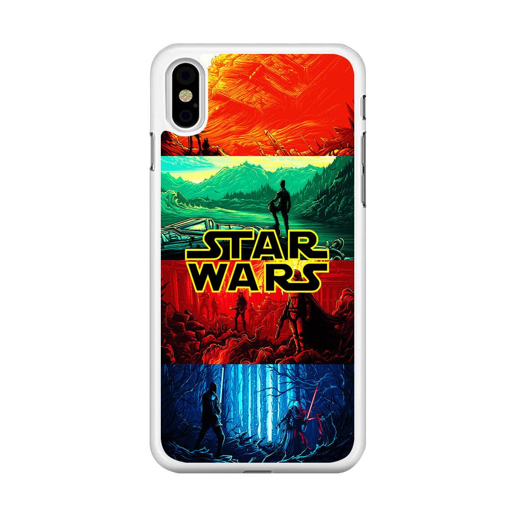 Star Wars Poster Art iPhone X Case-Rubber / White (2D Case)-Xtracase