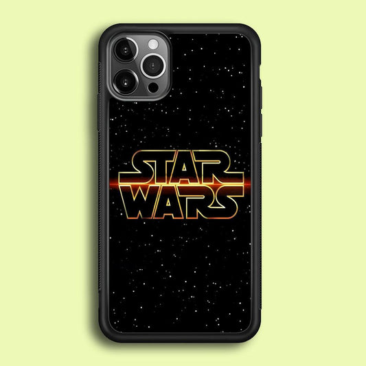 Star Wars Space Sparkly iPhone 12 Pro Case-Rubber / Black (2D Case)-Xtracase