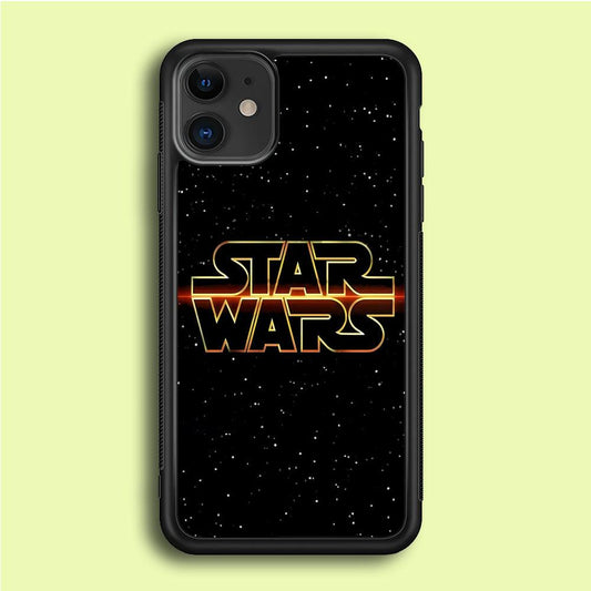 Star Wars Space Sparkly iPhone 12 Mini Case-Rubber / Black (2D Case)-Xtracase
