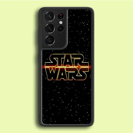 Star Wars Space Sparkly Samsung Galaxy S21 Ultra Case-Rubber / White (2D Case)-Xtracase