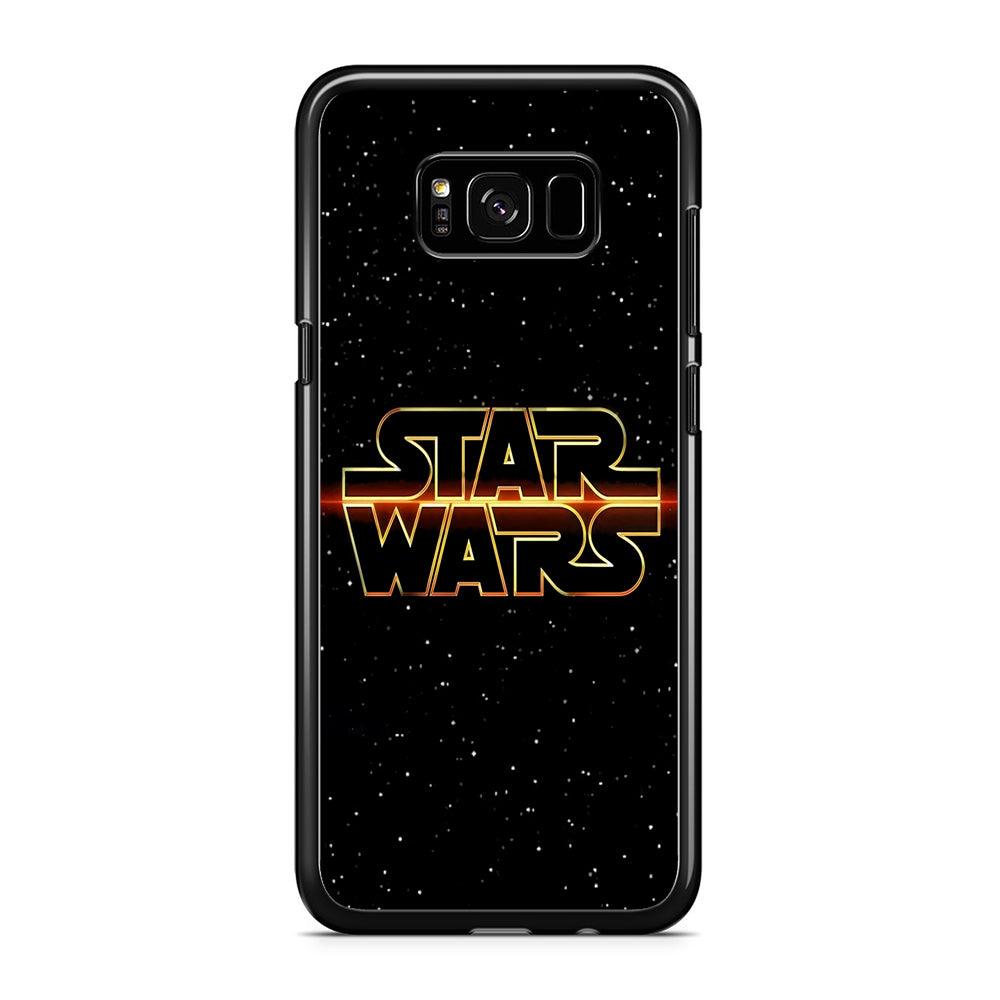 Star Wars Space Sparkly Samsung Galaxy S8 Case-Rubber / Black (2D Case)-Xtracase