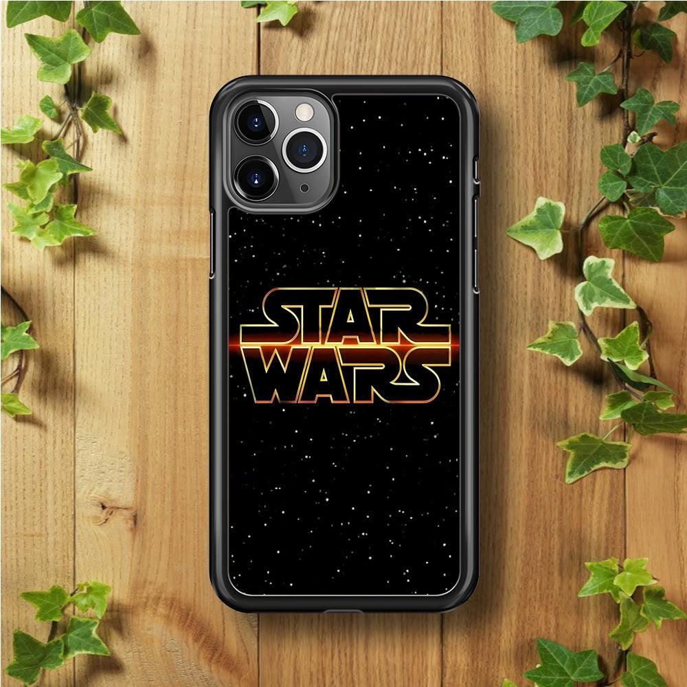 Star Wars Space Sparkly iPhone 11 Pro Case-Rubber / Black (2D Case)-Xtracase