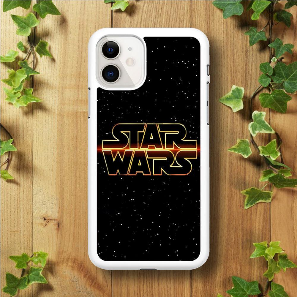 Star Wars Space Sparkly iPhone 11 Case-Rubber / White (2D Case)-Xtracase
