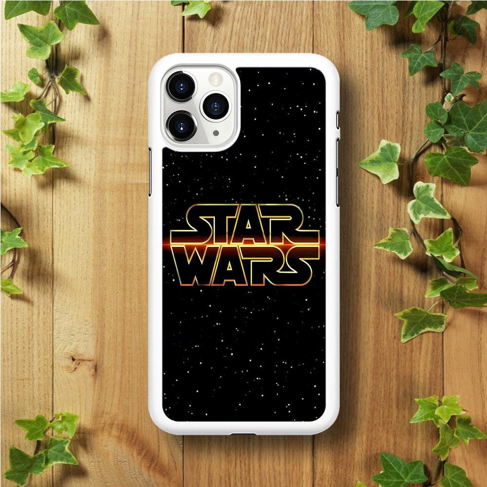 Star Wars Space Sparkly iPhone 11 Pro Case-Rubber / White (2D Case)-Xtracase