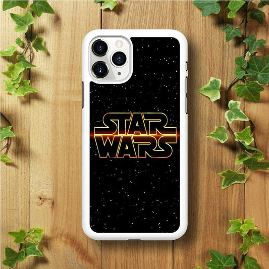 Star Wars Space Sparkly iPhone 11 Pro Case-Rubber / White (2D Case)-Xtracase