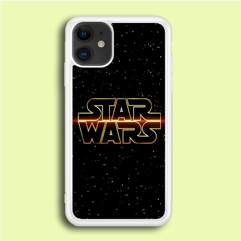 Star Wars Space Sparkly iPhone 12 Mini Case-Rubber / White (2D Case)-Xtracase