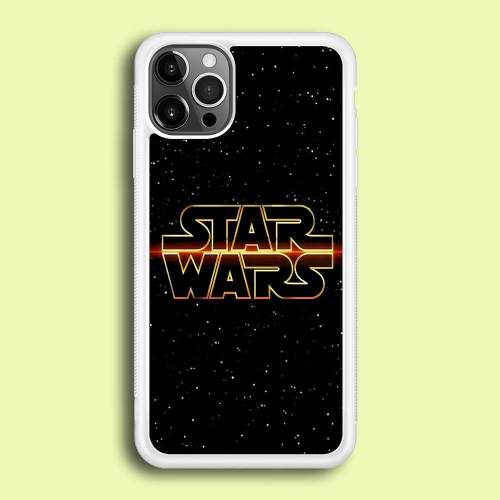 Star Wars Space Sparkly iPhone 12 Pro Case-Rubber / White (2D Case)-Xtracase