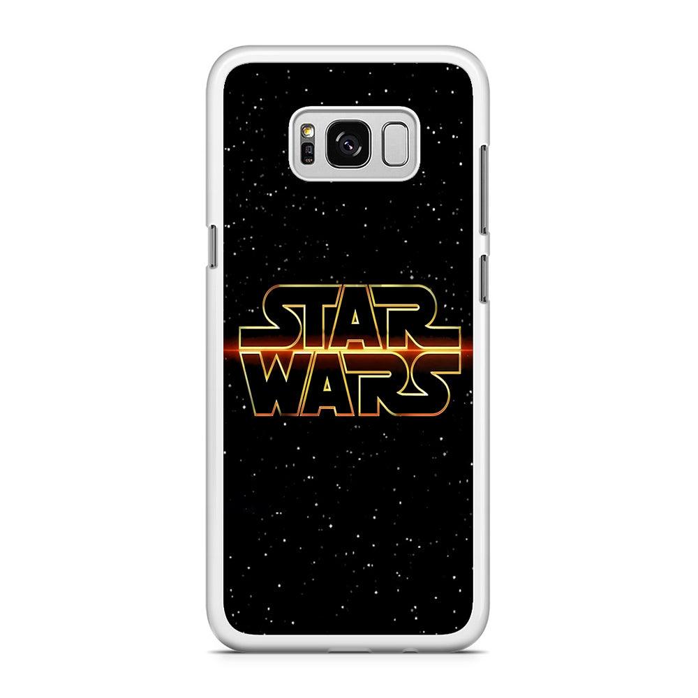 Star Wars Space Sparkly Samsung Galaxy S8 Case-Rubber / White (2D Case)-Xtracase