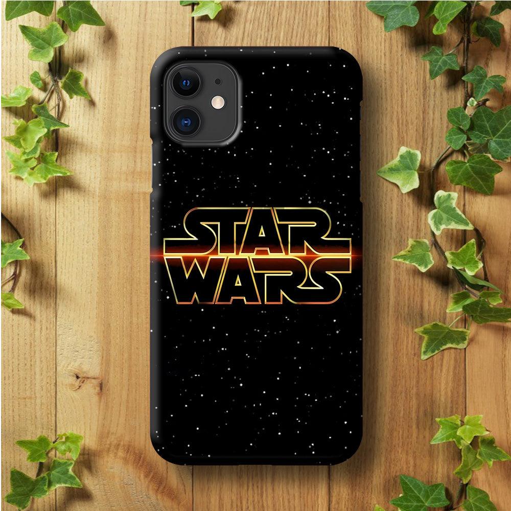 Star Wars Space Sparkly iPhone 11 Case-Plastic / Full Wrap (3D Case)-Xtracase