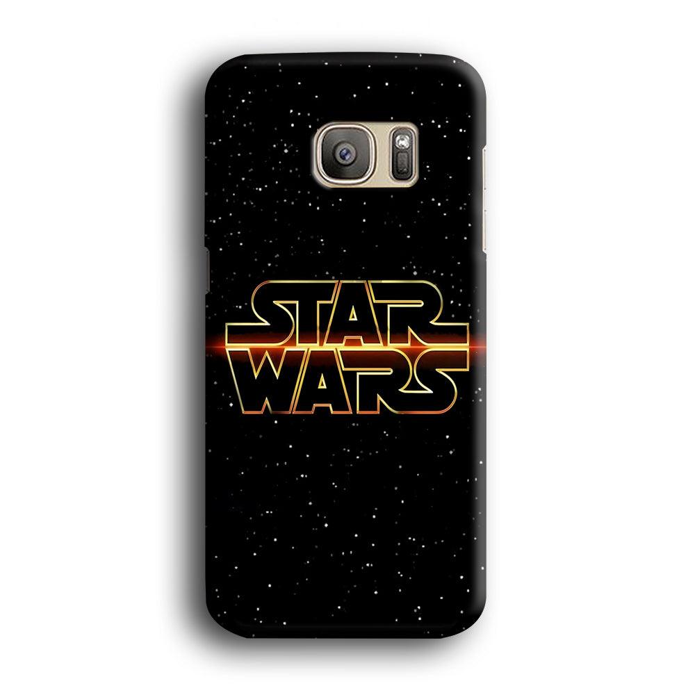 Star Wars Space Sparkly Samsung Galaxy S7 Edge Case-Plastic / Full Wrap (3D Case)-Xtracase