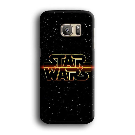 Star Wars Space Sparkly Samsung Galaxy S7 Edge Case-Plastic / Full Wrap (3D Case)-Xtracase