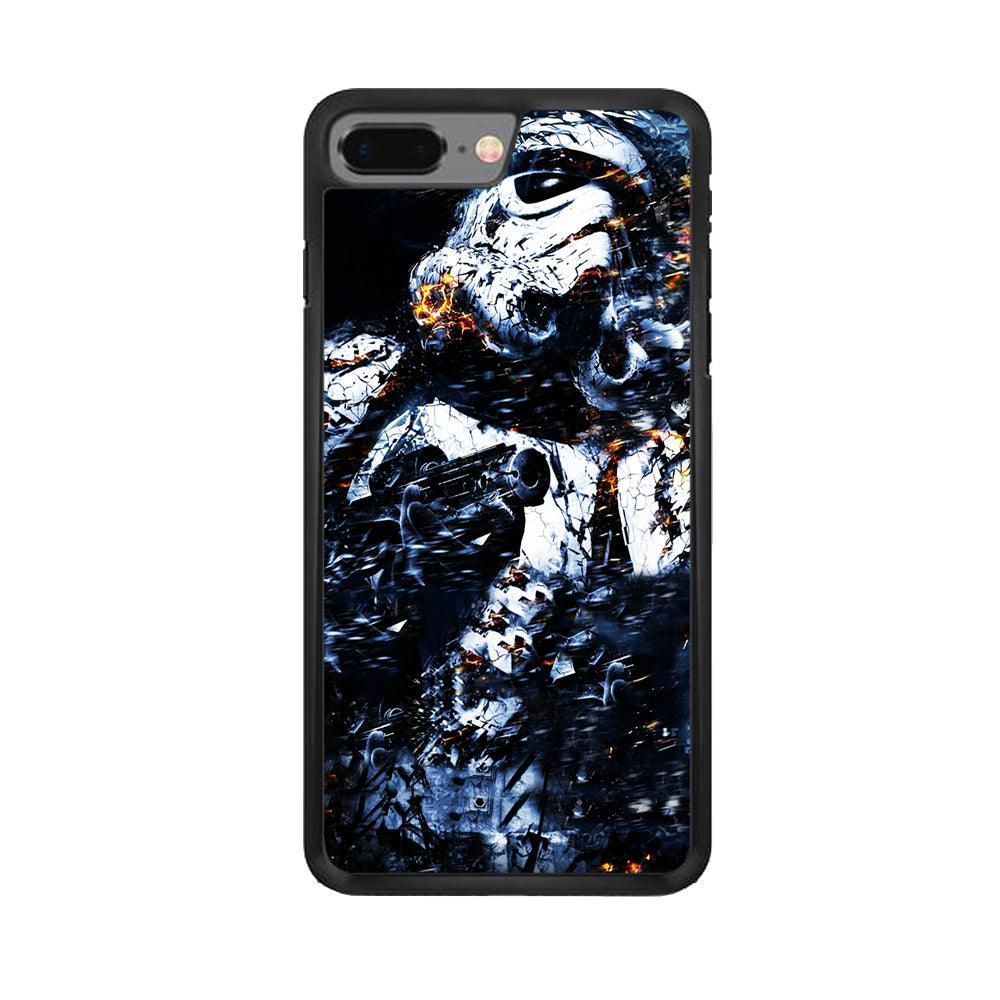 Star Wars Stormtrooper Abstract iPhone 8 Plus Case-Rubber / Black (2D Case)-Xtracase