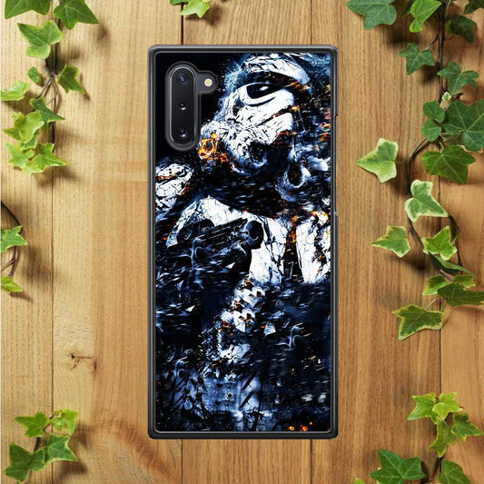 Star Wars Stormtrooper Abstract Samsung Galaxy Note 10 Case-Rubber / Black (2D Case)-Xtracase
