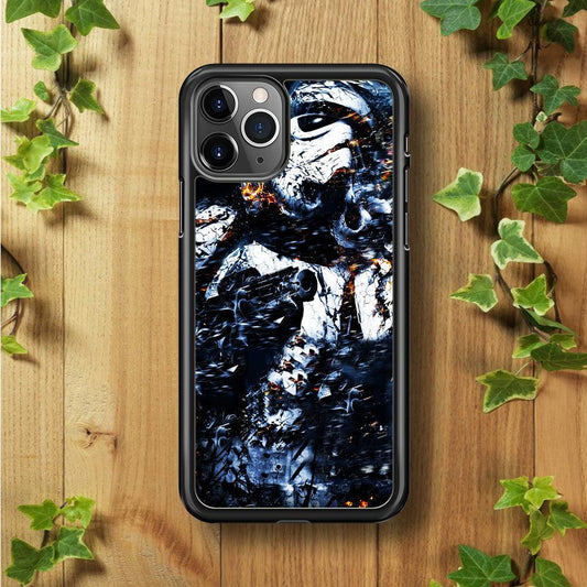 Star Wars Stormtrooper Abstract iPhone 11 Pro Case-Rubber / Black (2D Case)-Xtracase